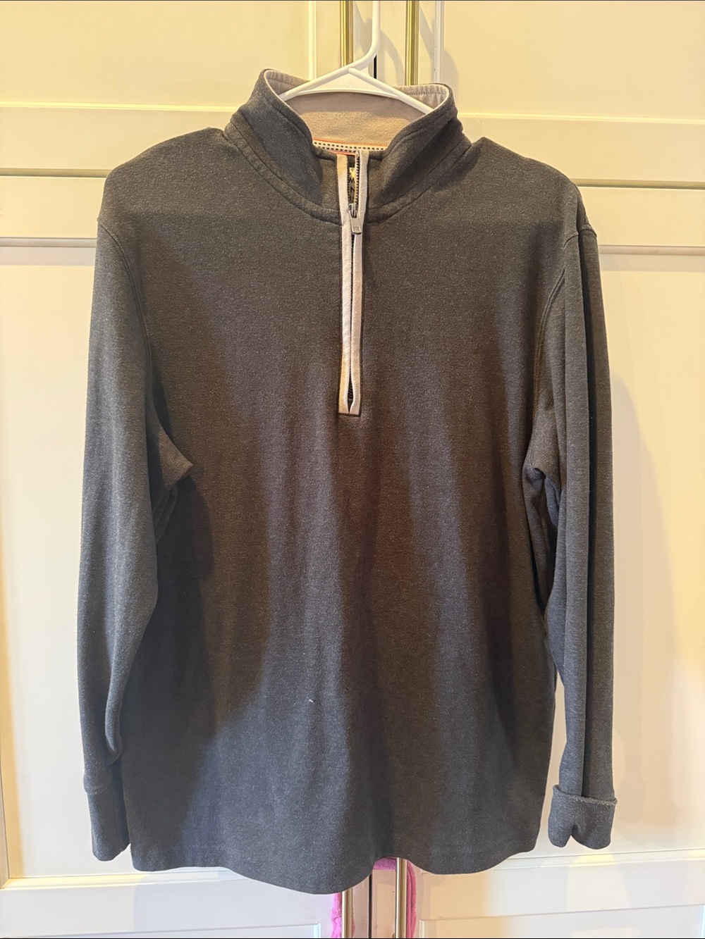 The Normal Brand Men's Charcoal Half-Zip Sweater